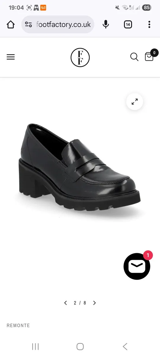 Remonte By Rieker Black Leather Loafer Shoes - Image 1