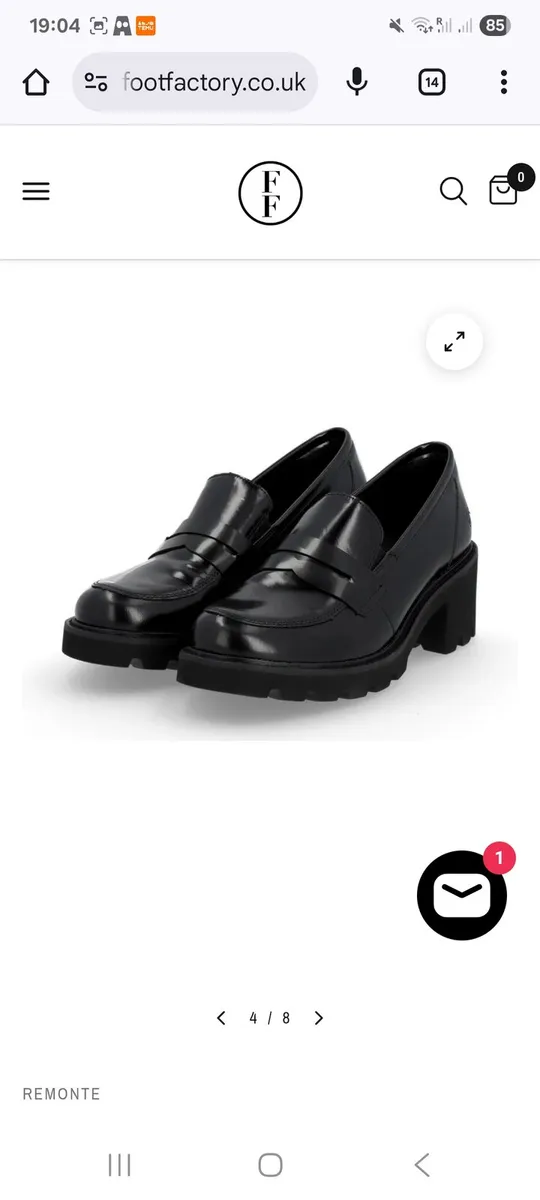 Remonte By Rieker Black Leather Loafer Shoes - Image 3