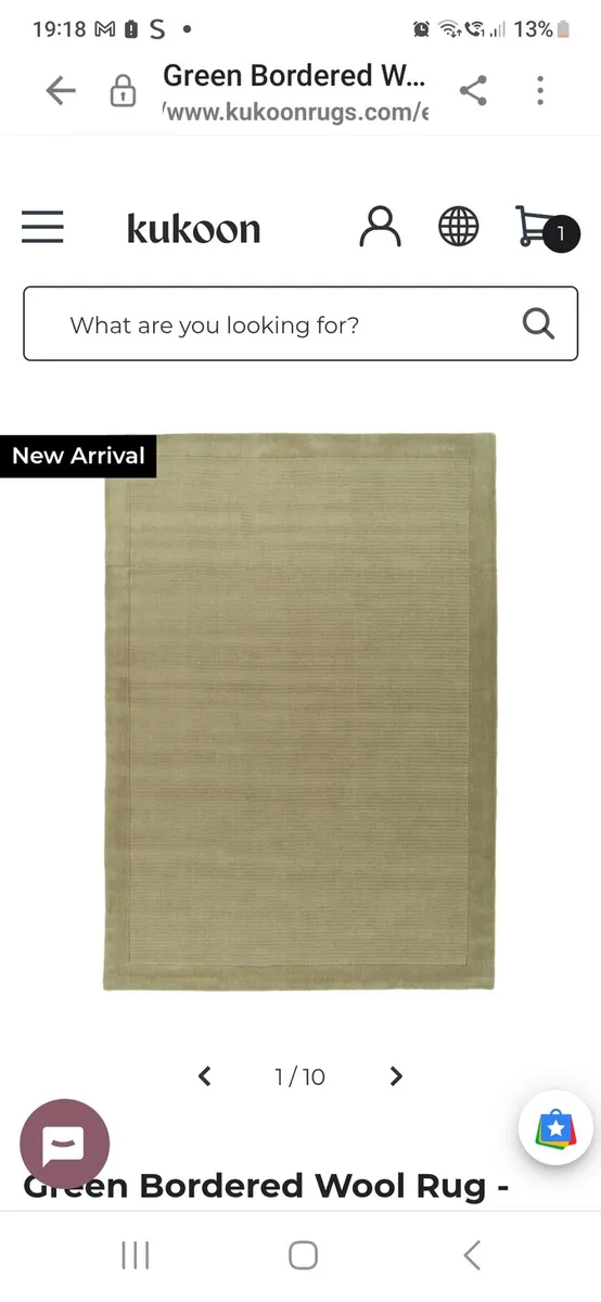 Sage Green rug - Image 1