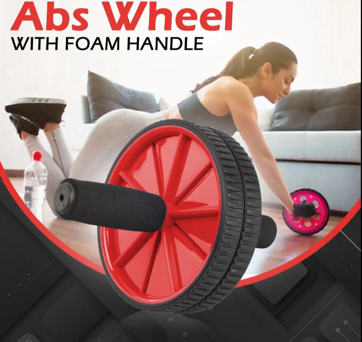 Abs Abdominal Exercise Wheel Fitness Roller - Image 1