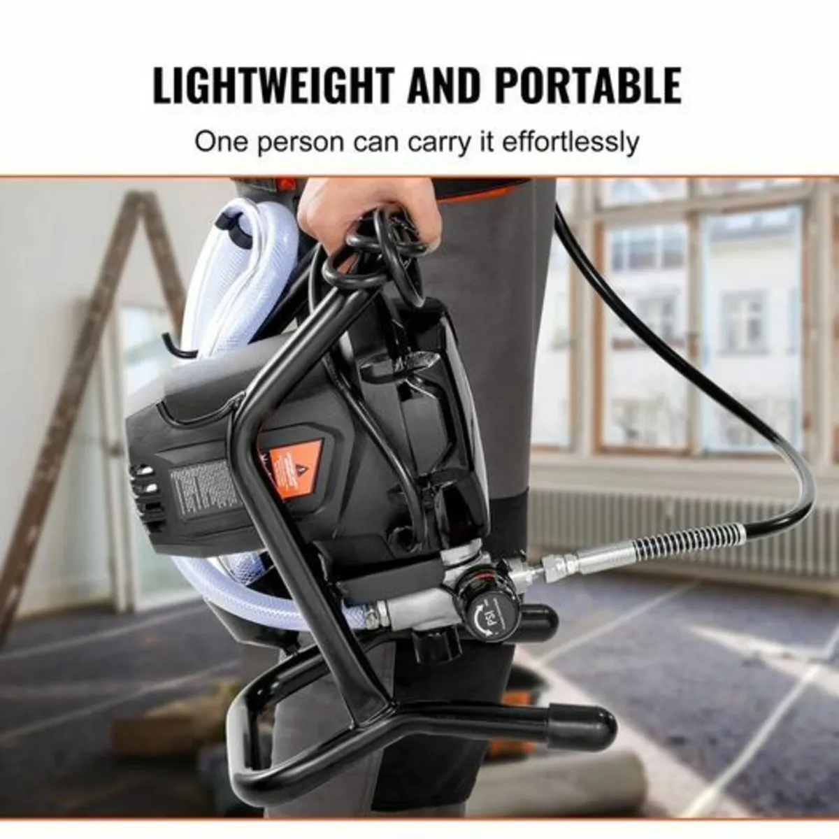 Portable airless paint sprayer, 750 W, 3000 psi, h - Image 2