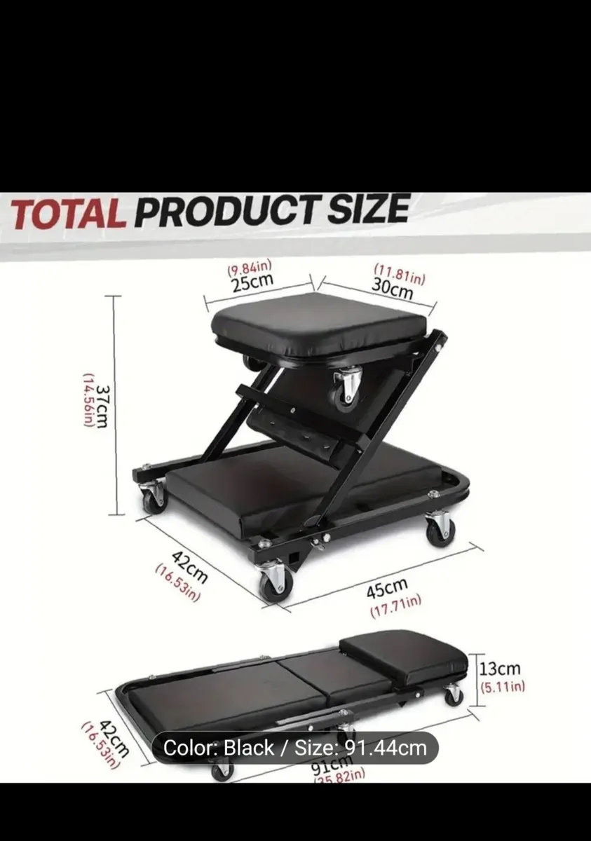 Two-in-One Convertible garage chair - Image 2