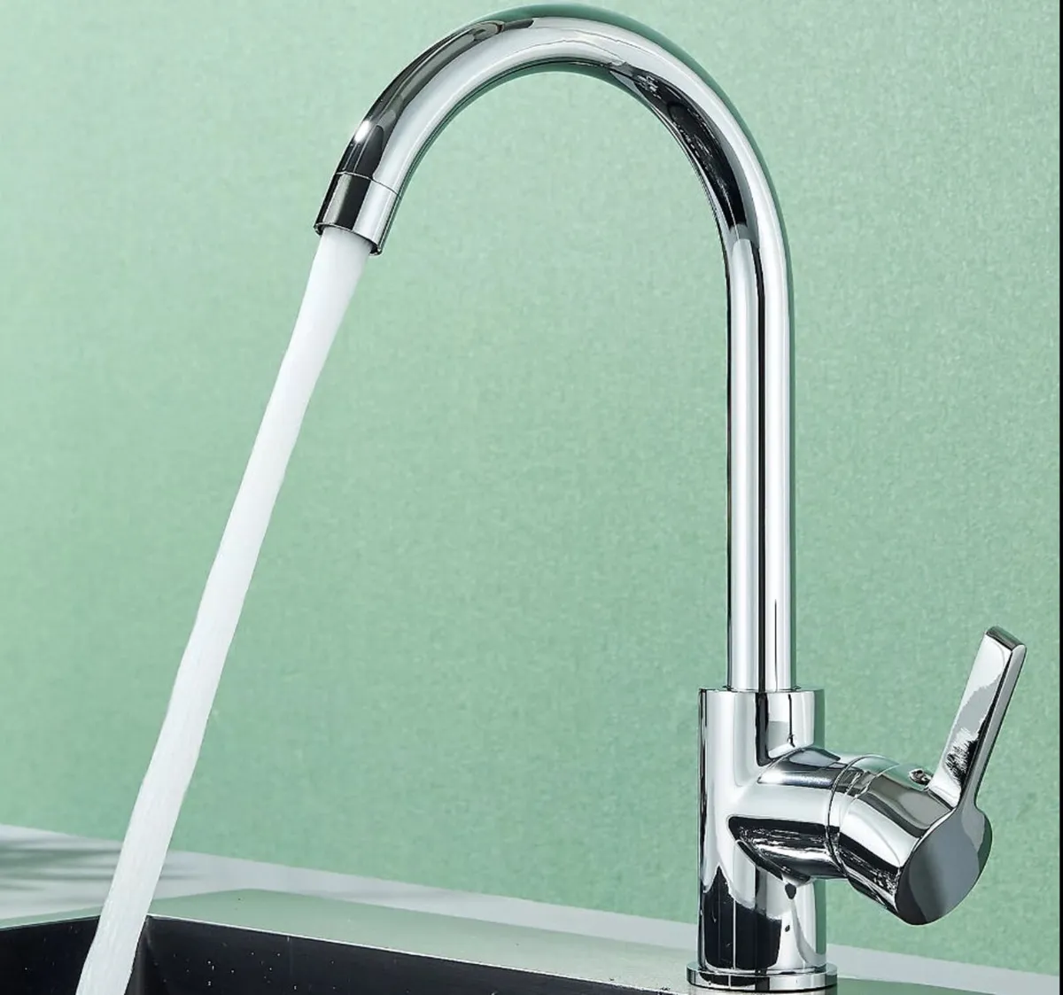 Kitchen Sink Mixer Tap Swivel Single Lever Faucet - Image 1