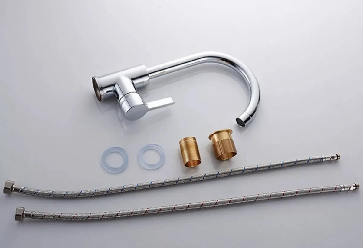 Kitchen Sink Mixer Tap Swivel Single Lever Faucet - Image 3