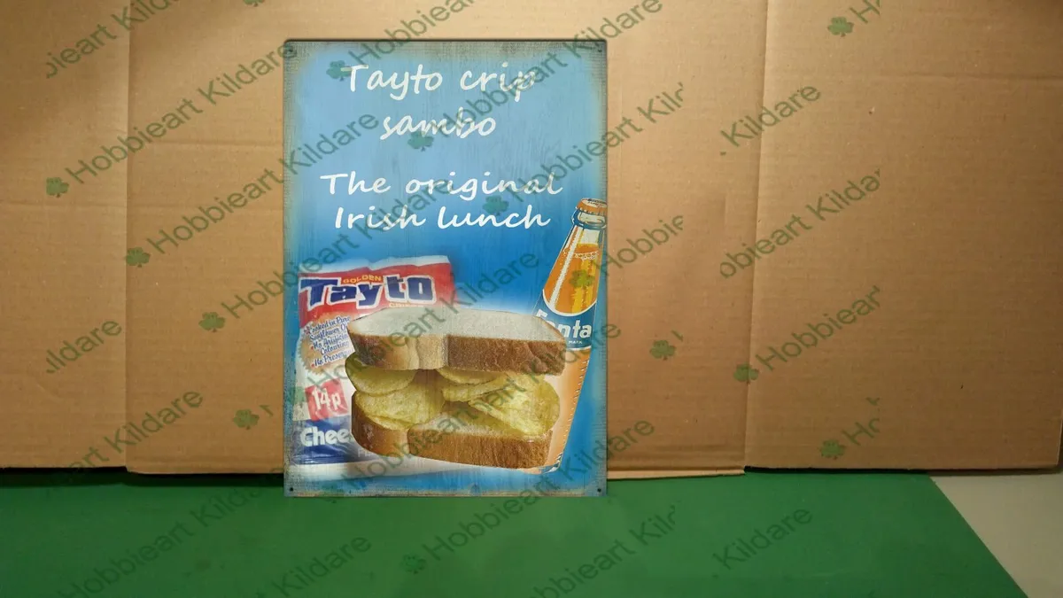 Tayto crisps tin signs Tayto retro metal sign - Image 1