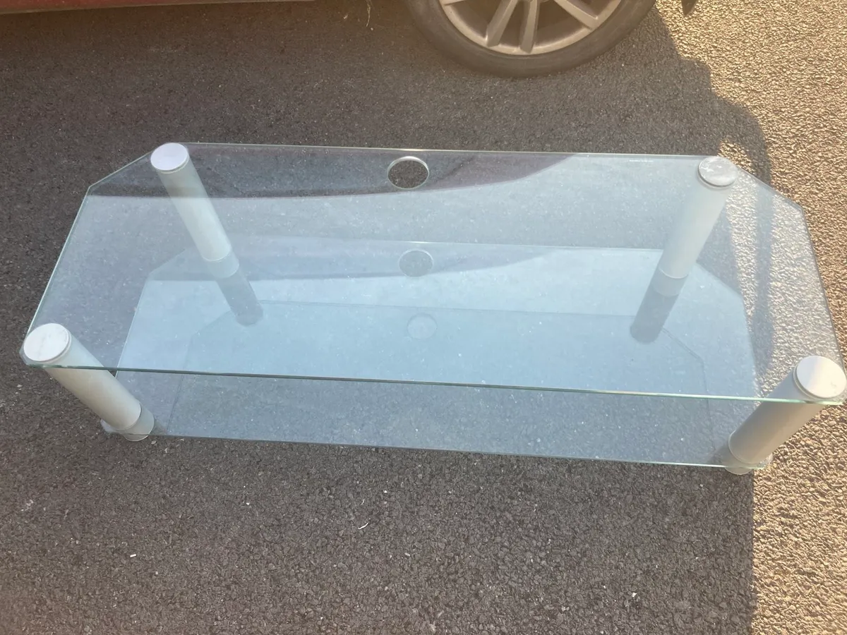 Glass tv table extra long - Image 1