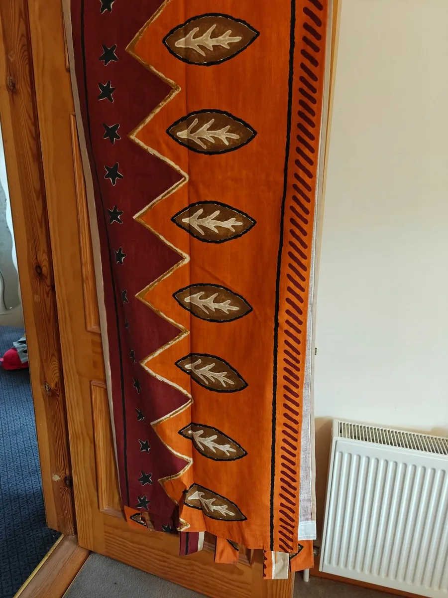 Professionally made tab-top curtains