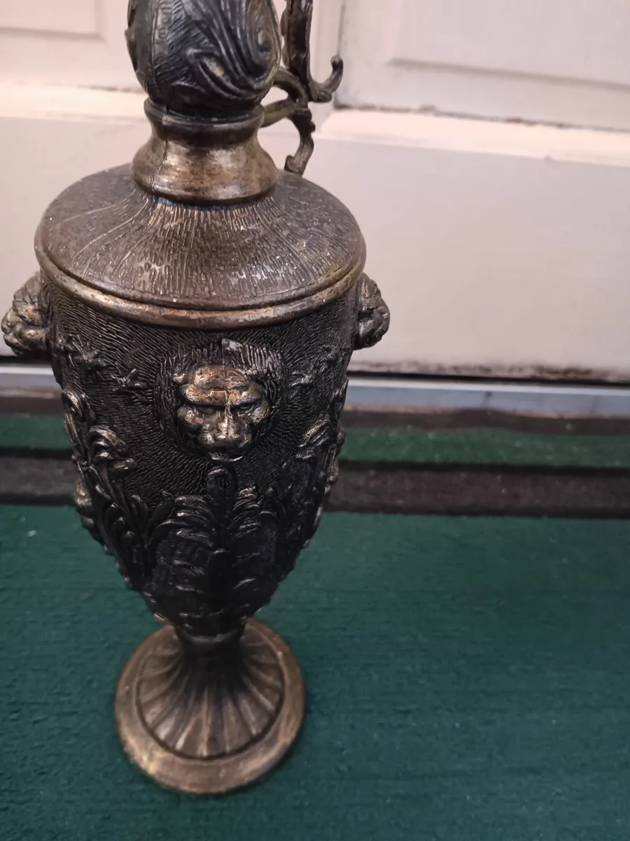 Vintage brass gilded  jug - Image 1