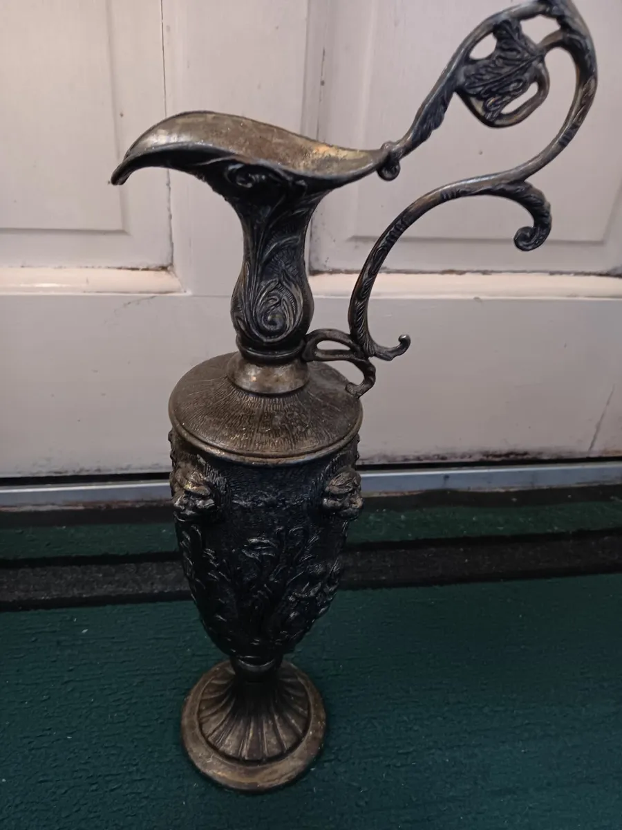 Vintage brass gilded  jug - Image 2