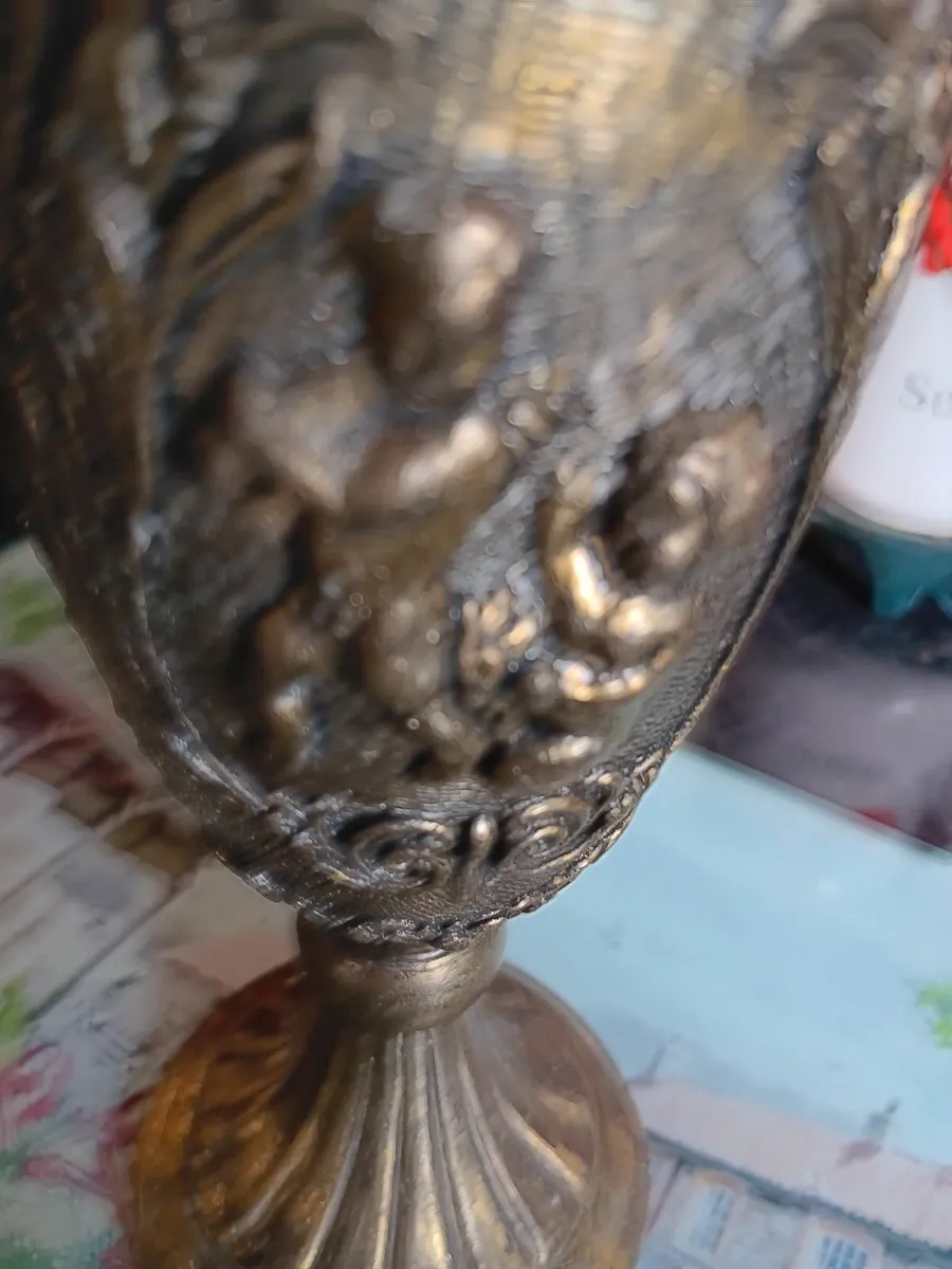 Vintage brass gilded  jug - Image 3