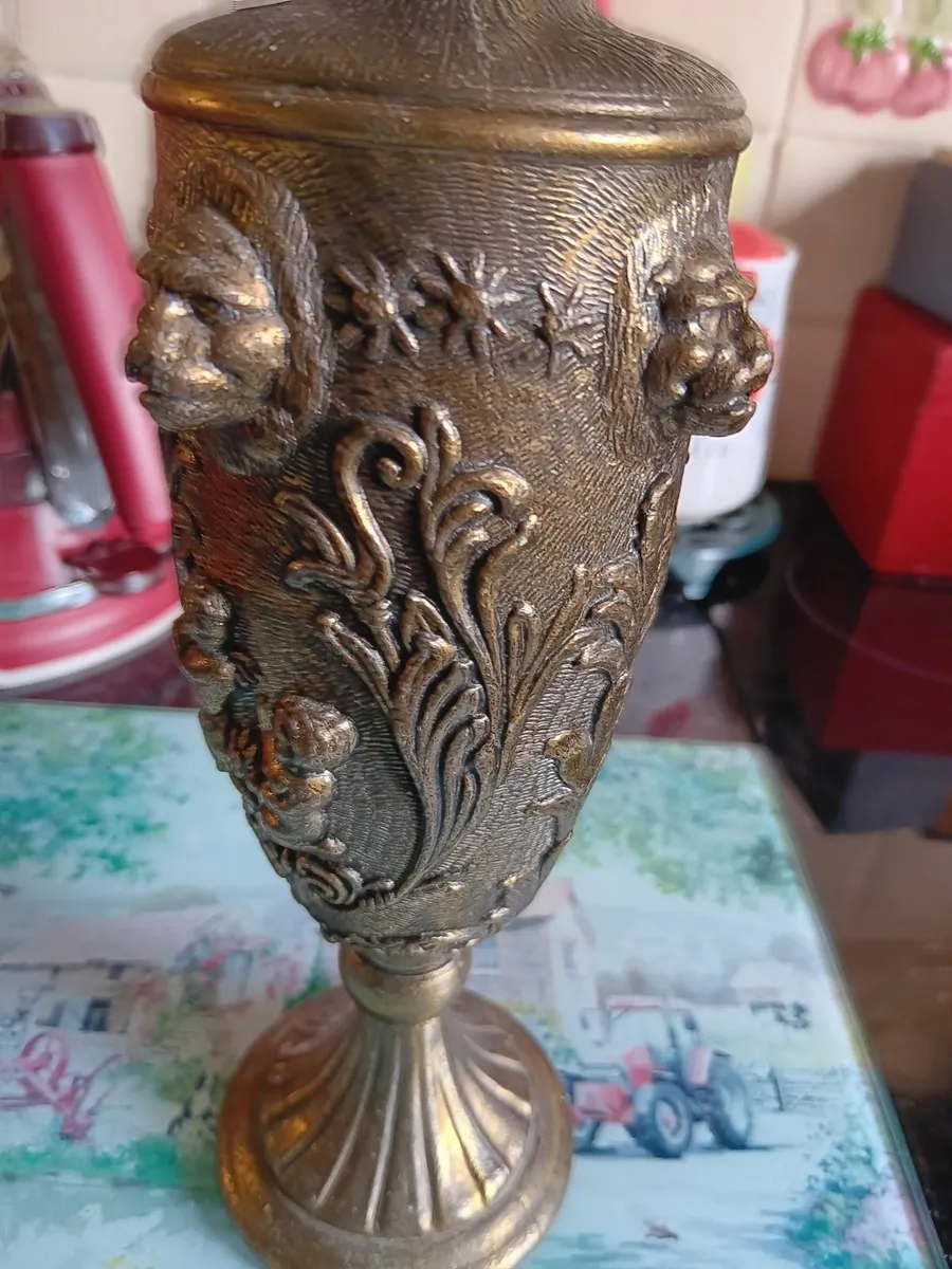 Vintage brass gilded  jug - Image 4