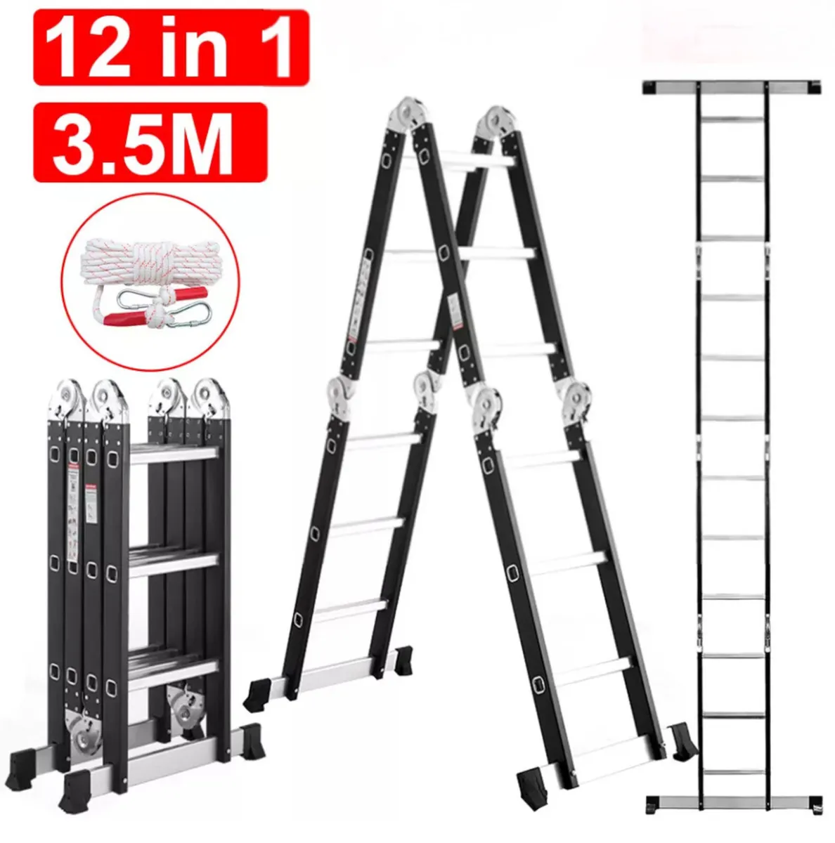 3.5m Metre Multi-Purpose Folding Ladder NEW - Image 2