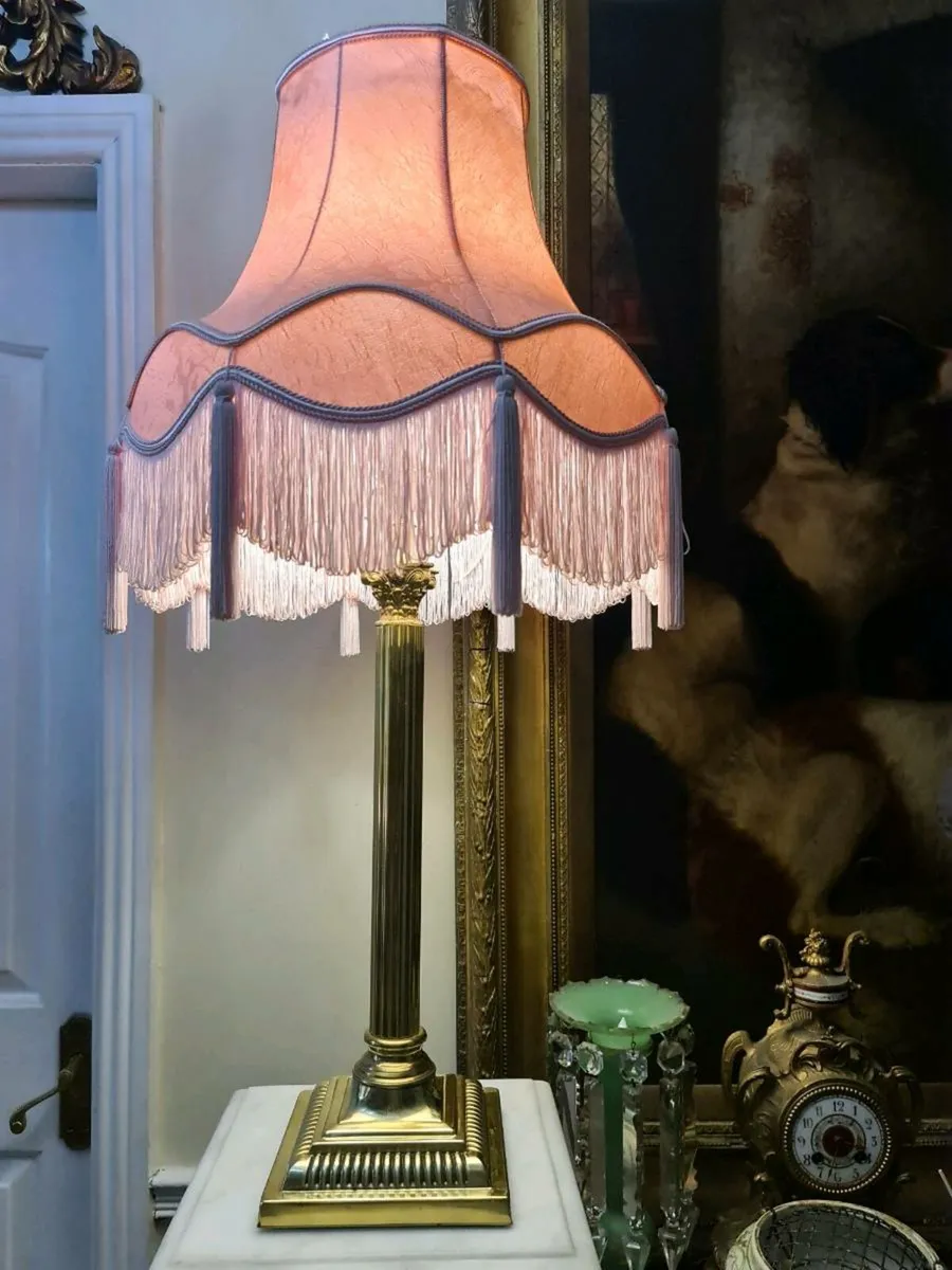 Tall Corinthian lamp POSTAGE AVAILABLE - Image 1