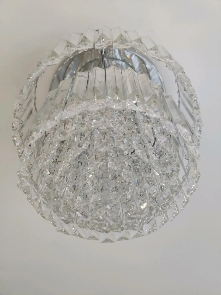 Silver and Glass Chandelier - Image 2