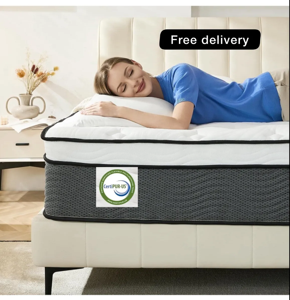 Mattress,11 Inch Hybrid Mattress 5FT with Breathab - Image 1