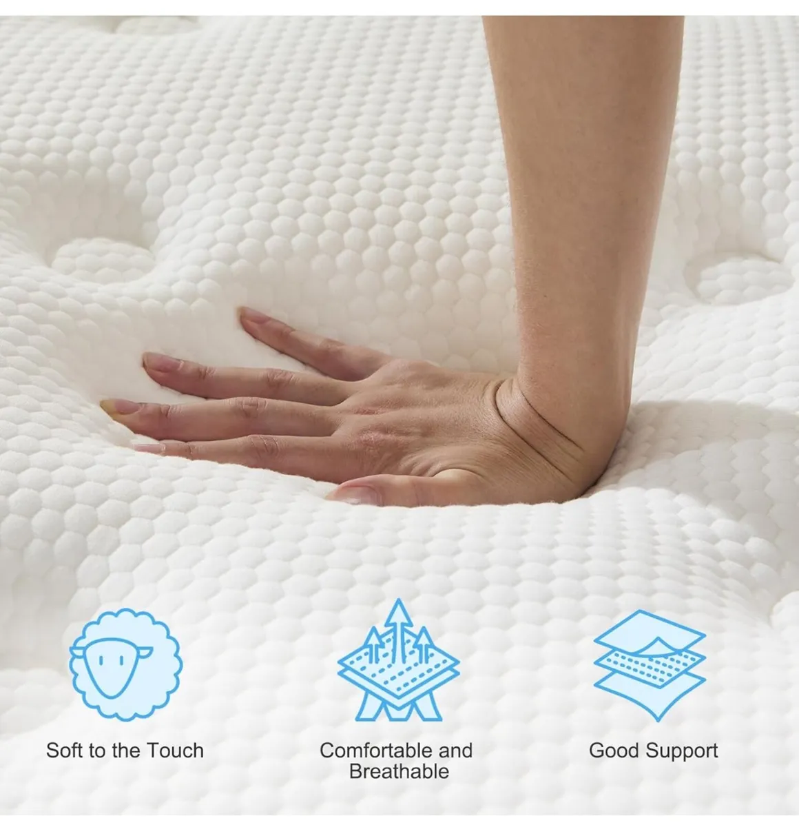King Size Mattress, Pocket Sprung Mattresses with - Image 3