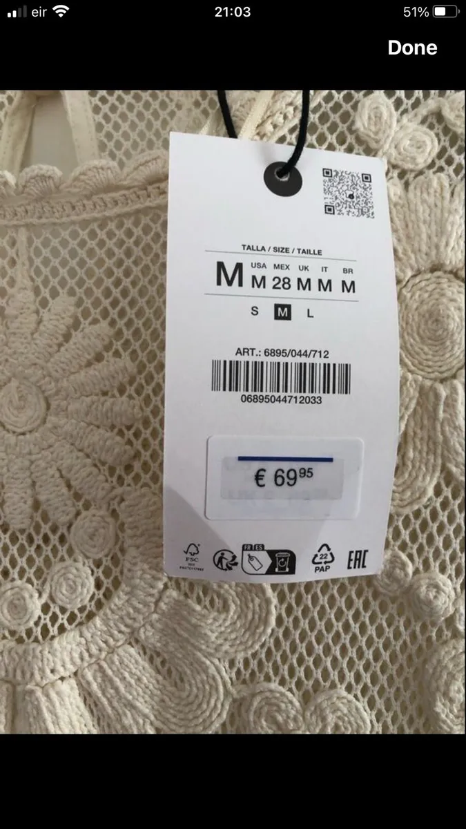 Ladies  BNWT Zara dress size M €30 - Image 4