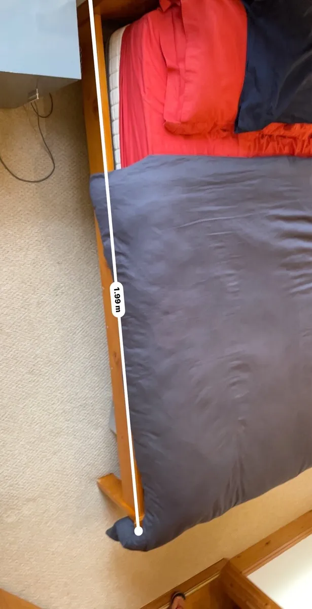 Wooden Double bed (no mattress) - Image 4