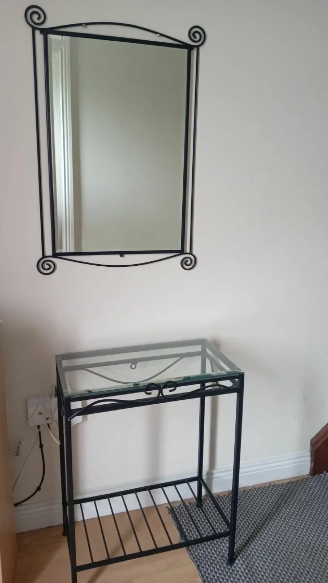 Mirror and table