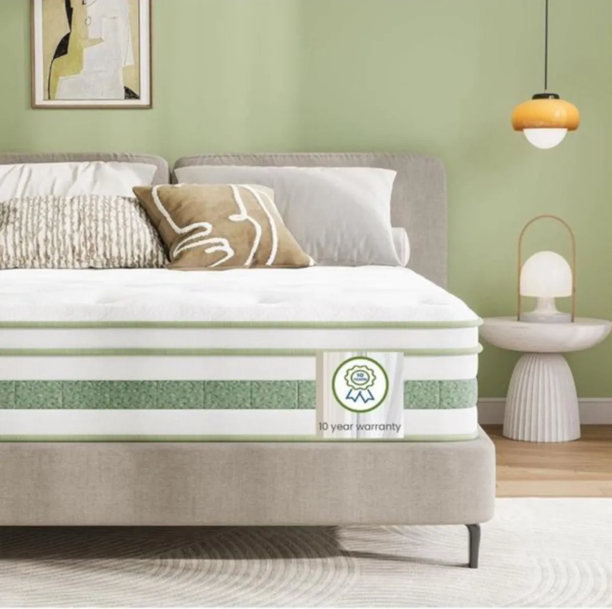 King Size Mattress 5FT, 10 Inch Gel Memory Foam Po - Image 2