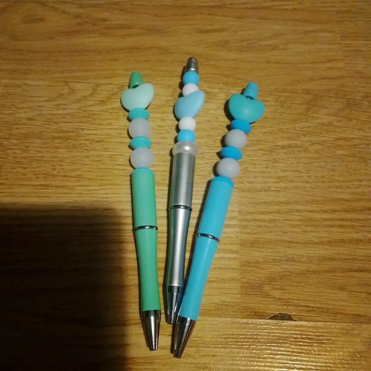 3 beaded pens