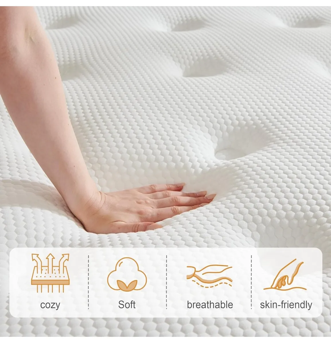 King Mattress  7 Zone Hybrid Pocket Spring Medium- - Image 4