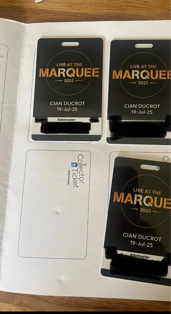 3 Cian Ducrot Marquee collector tickets 19th July - Image 3