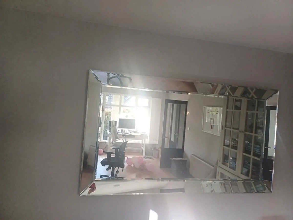 High end designer (Eichholtz) Beautiful Extra Large Bevelled Mirror For Sale - A MUST SEE!! - Image 3