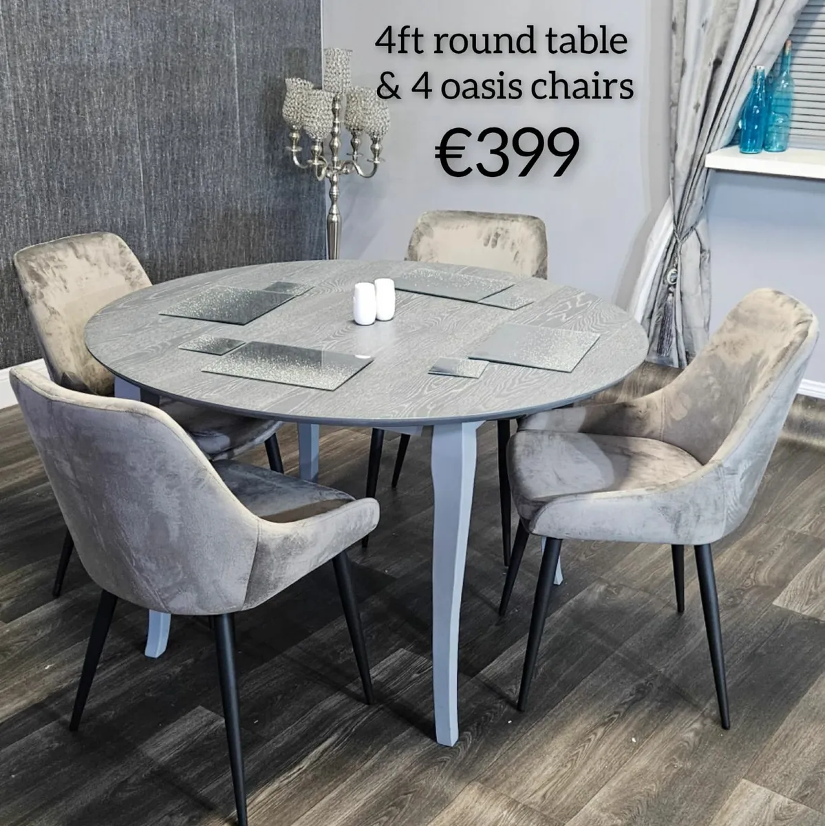 warrington kitchen dining table - with 4 chairs - Image 3