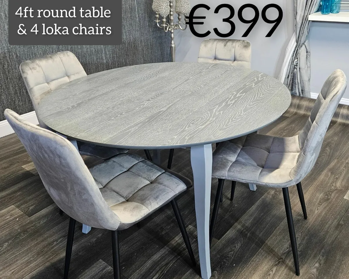 warrington kitchen dining table - with 4 chairs - Image 4