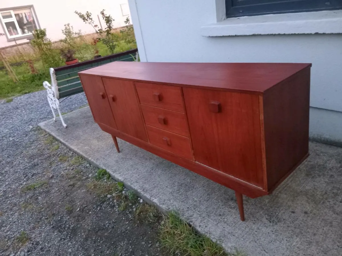 mid century teak sideboard restored - Image 2