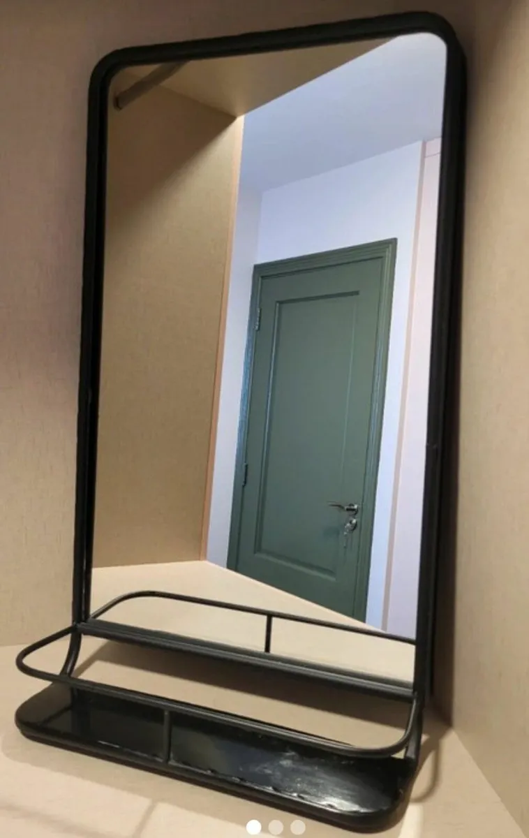 Black Metal Wall Mirror by Rockett St George - Image 3