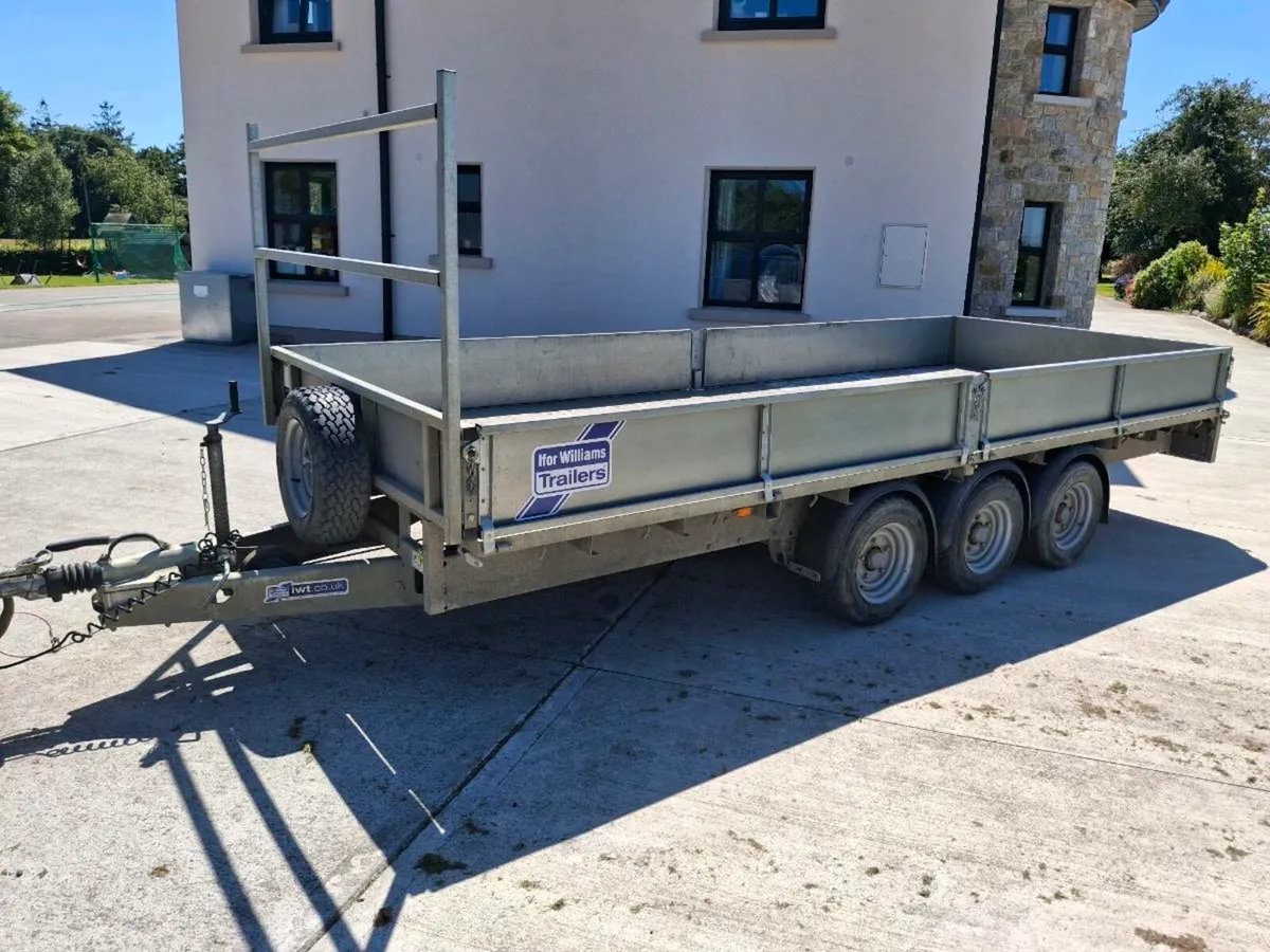 Ifor Williams 3 Axle 16 X 6'6 Dropside Trailer - Image 1