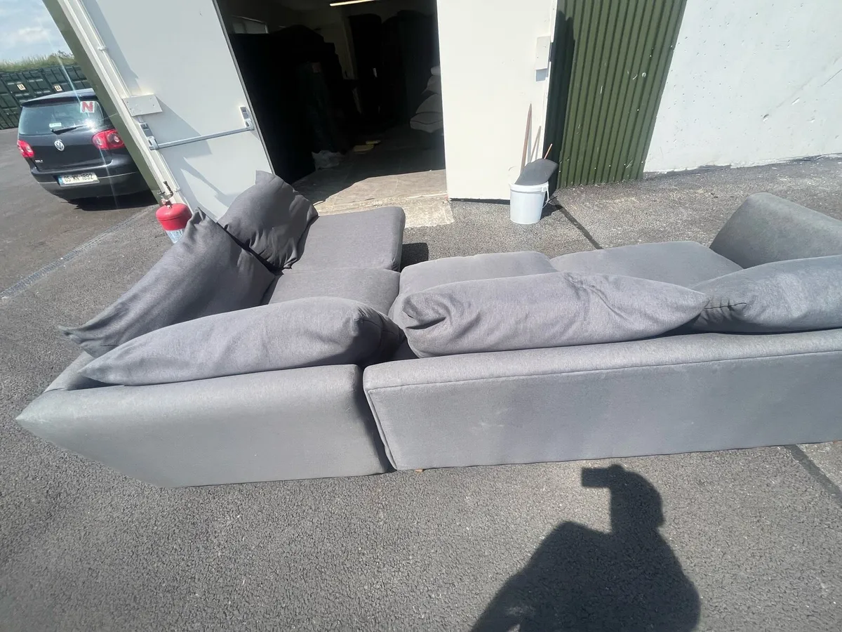 Navy corner sofa L shaped delivery available - Image 4