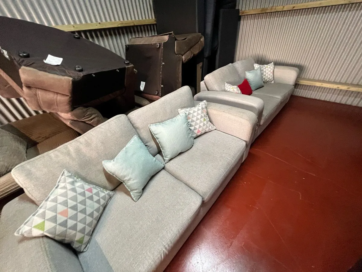 Grey 3+2 seater sofa set delivery available - Image 1