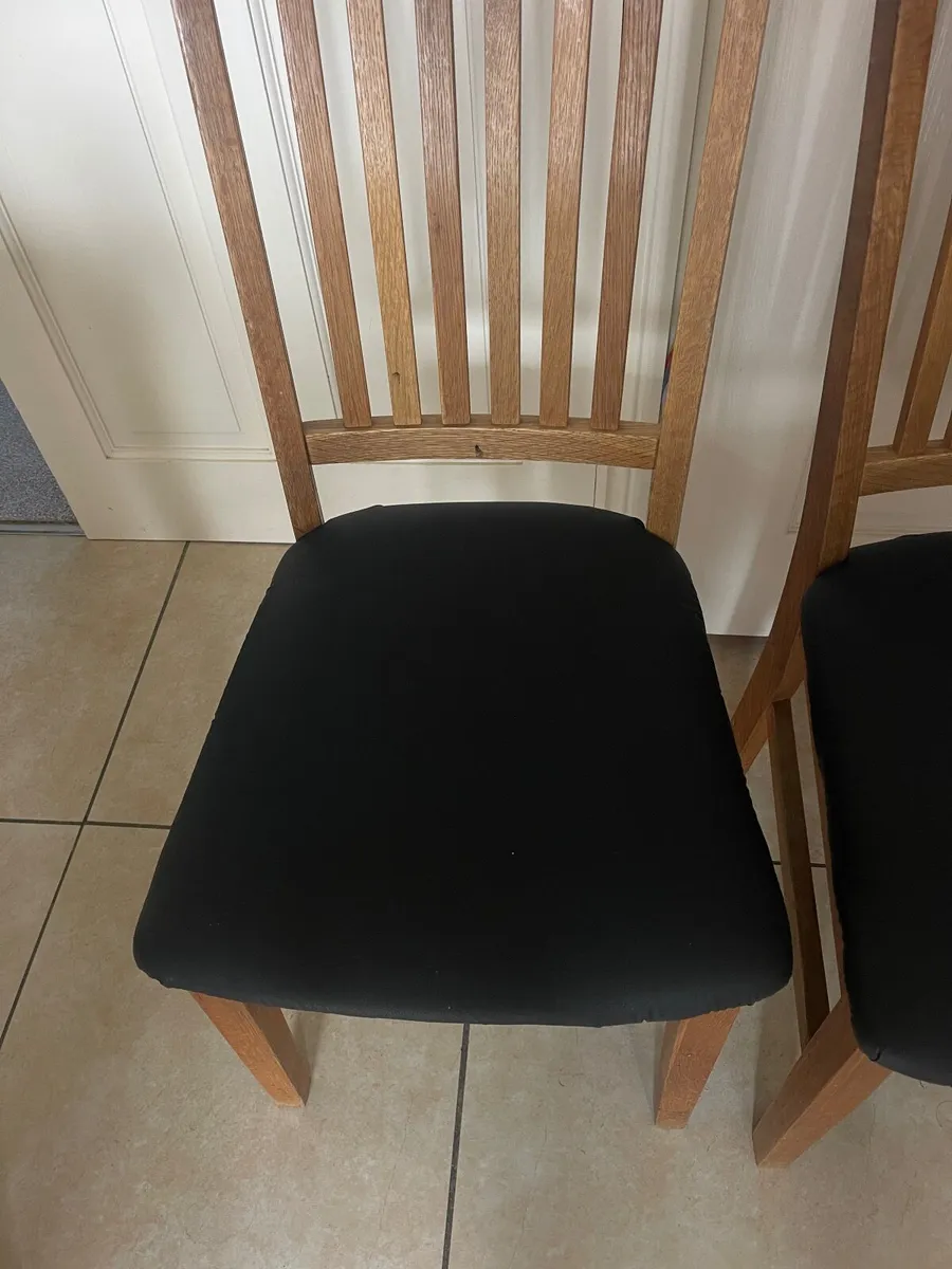 2 oak dining chairs - Image 2