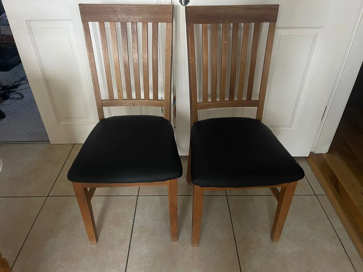 2 oak dining chairs - Image 3