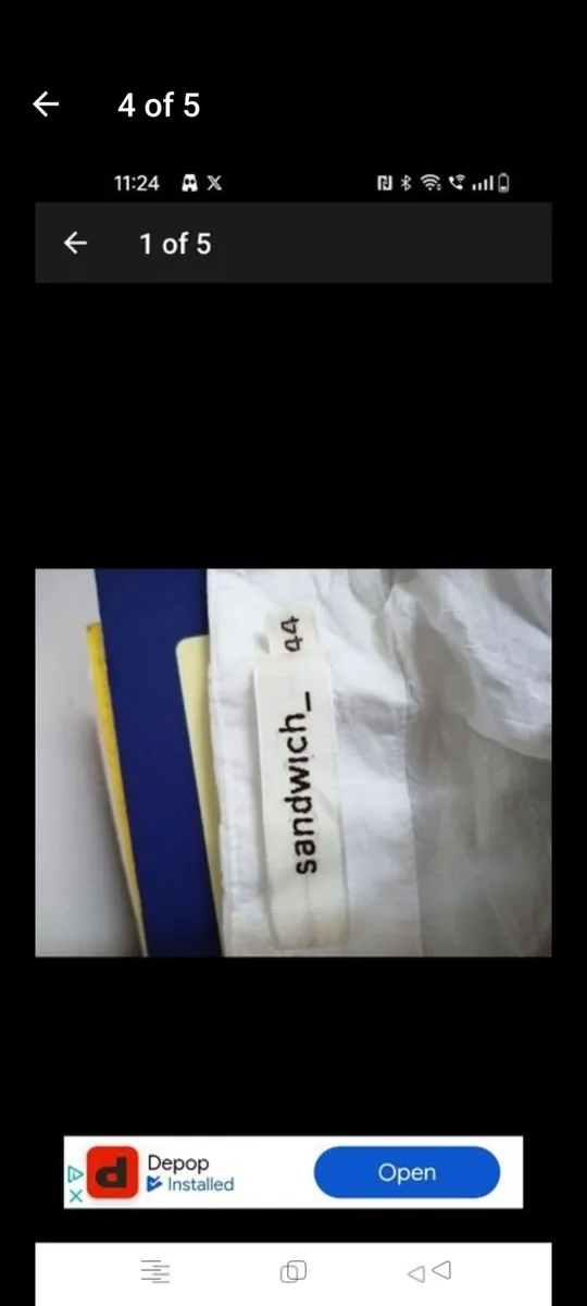 Ladies Sandwich white 100% cotton fully lined skir - Image 3