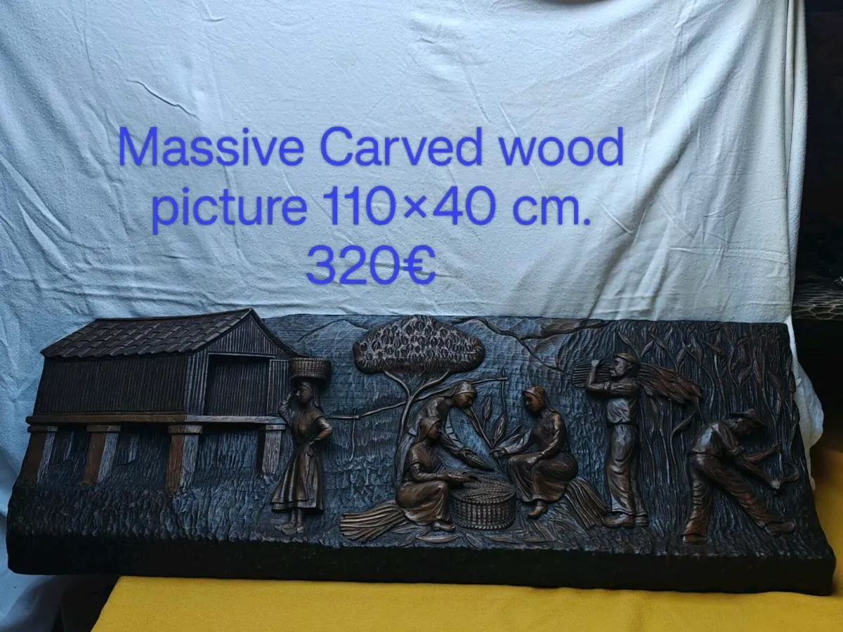 Carved wood pictures, wall decoration