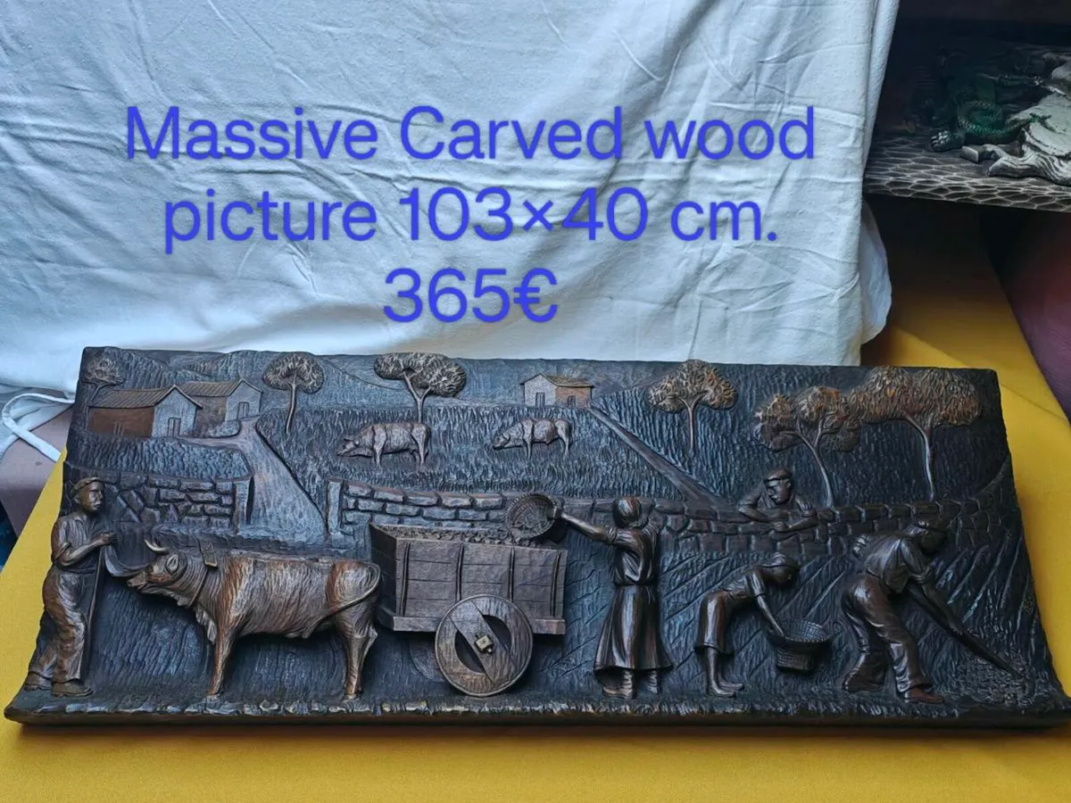 Carved wood pictures, wall decoration