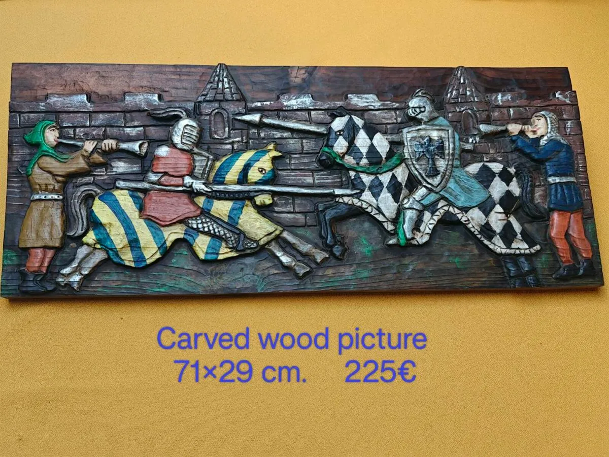 Carved wood pictures, wall decoration