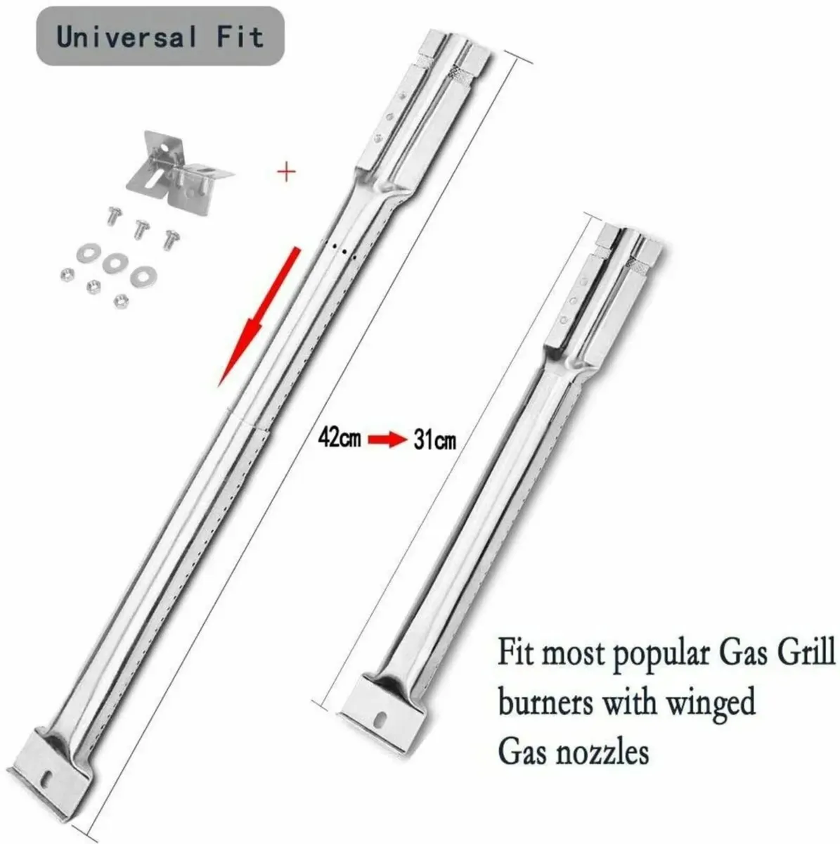 Stainless Steel Tube Burner BBQ Adjustable - Image 2