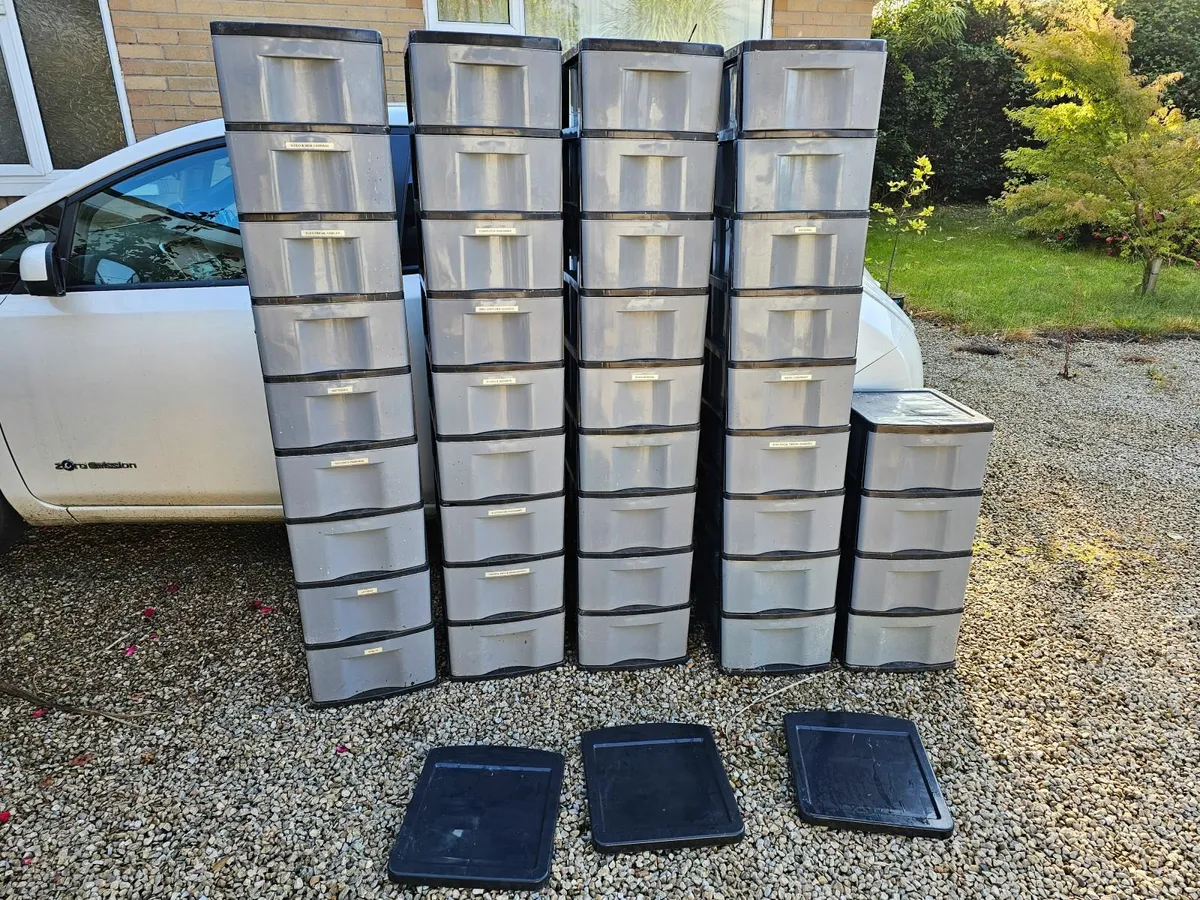 40 plastic drawers adjustable storage boxes - Image 1