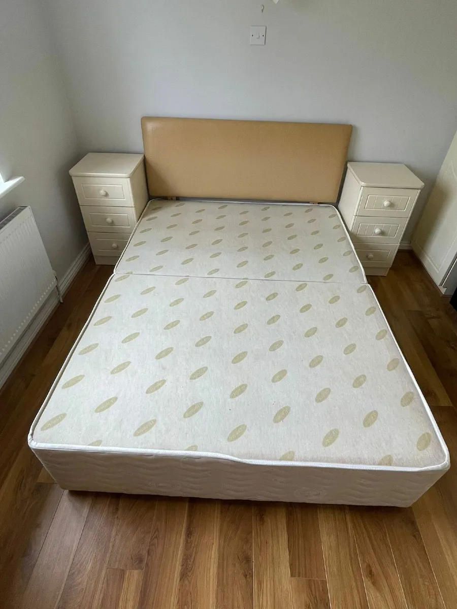 Double Bed (4 ft 6) - Split Base + Headboard - Image 1