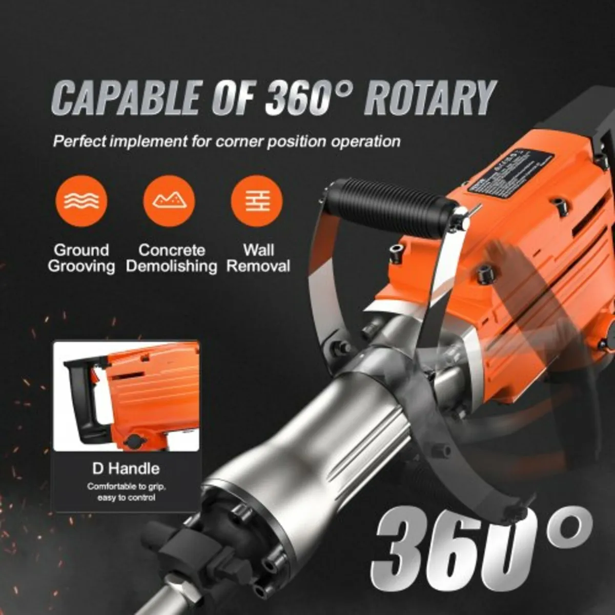 Jack Hammer Concrete Breaker 2200W Electric Hammer - Image 4