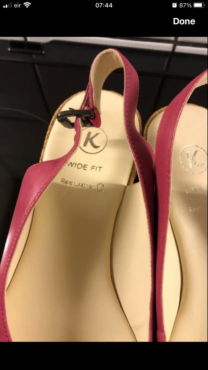 Ladies  new wedge leather sandals size 5.5 €25 - Image 3