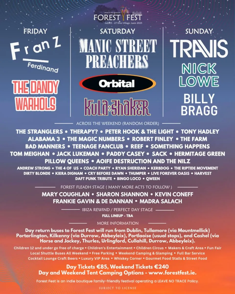 2 Forest Fest tickets with Camping - Image 1
