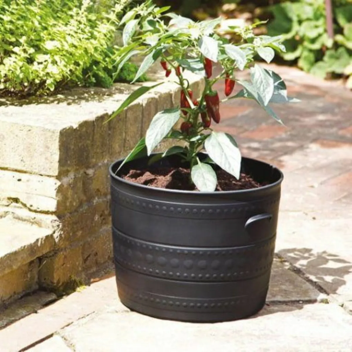 Pots & Planters Smithy Patio Tub – Gun Metal - Image 1