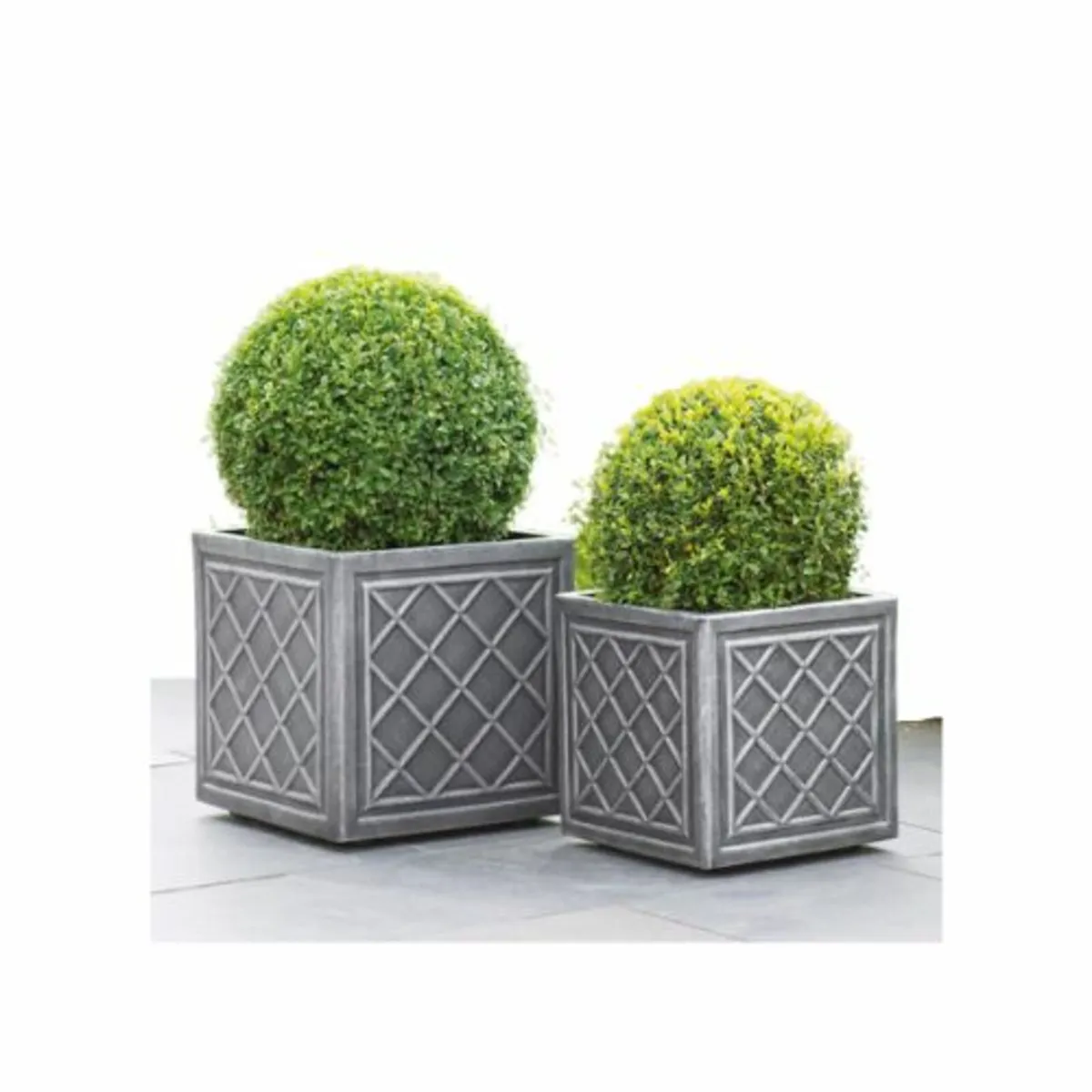 Pots & Planters Lead Effect Square Planter - Image 1