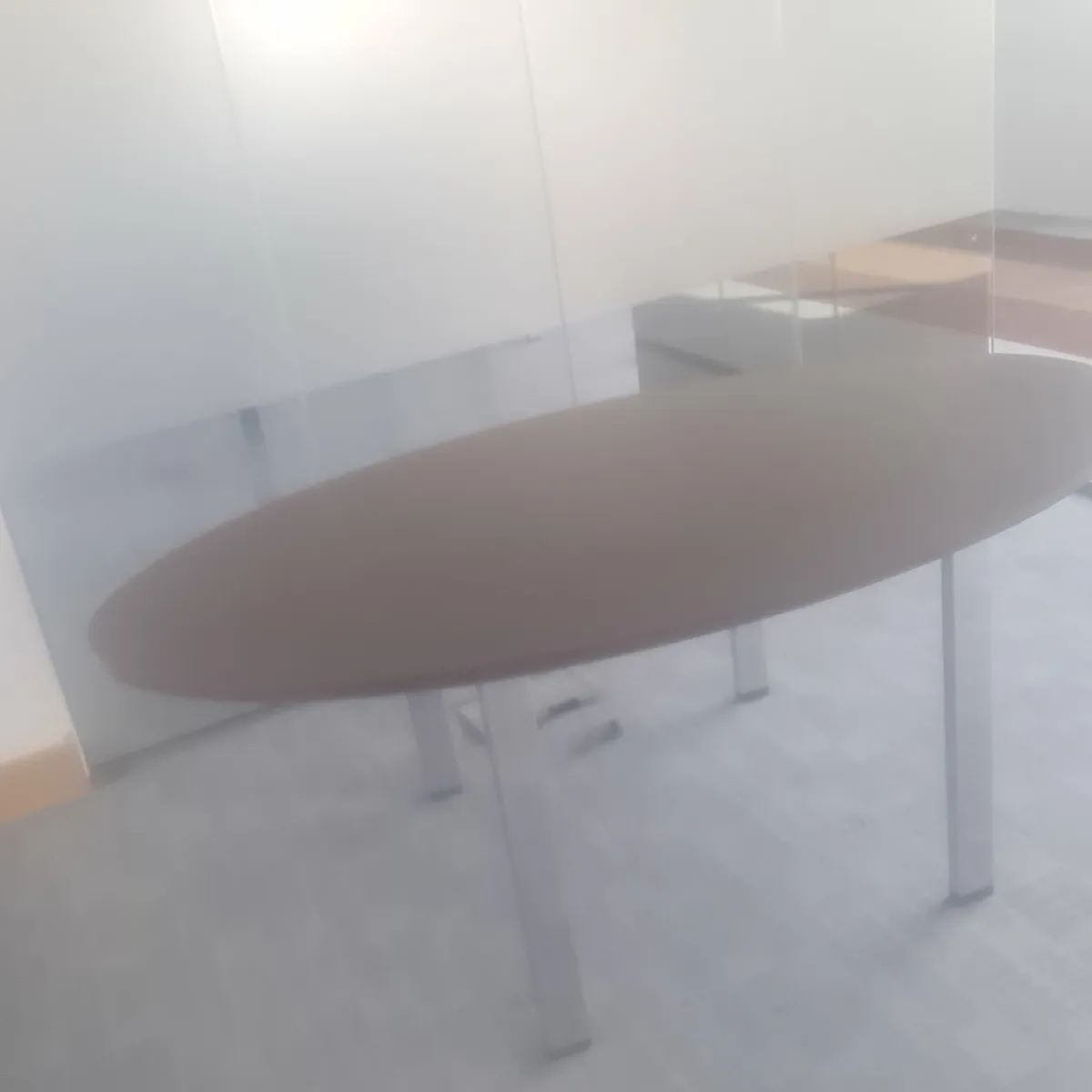 Walnut 1800 mm boardroom table with 6 - Image 1